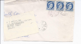 16465) Canada Cover Brief Lettre 1959 Closed BC British Columbia Post Office Postmark Cancel On Piece - Lettres & Documents