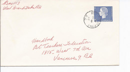 16470) Canada Cover Brief Lettre 1967 Closed BC British Columbia Post Office Postmark Cancel - Lettres & Documents