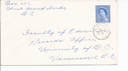 16472) Canada Cover Brief Lettre 1963 Closed BC British Columbia Post Office Postmark Cancel - Brieven En Documenten