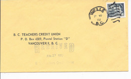 16479) Canada Cover Brief Lettre 1972 BC British Columbia Post Office Postmark Cancel - Brieven En Documenten