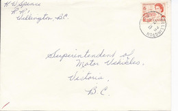 16483) Canada Cover Brief Lettre 1969 Closed BC British Columbia Post Office Postmark Cancel - Storia Postale