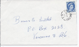 16488) Canada Cover Brief Lettre 1959 Closed BC British Columbia Post Office Postmark Cancel - Storia Postale