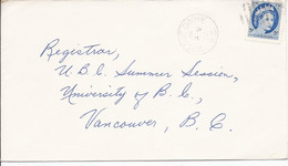 16495) Canada Cover Brief Lettre 1962 Closed BC British Columbia Post Office Postmark Cancel - Covers & Documents