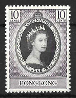 HONG KONG....QUEEN ELIZABETH II....(1952-22..)...." 1953.."....OMNIBUS.....CORONATION.......10c......LMH.... - Ungebraucht