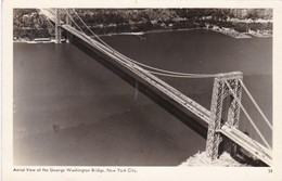 New York City Aerial View Of The George Washington Bridge Real Photo - Brücken Und Tunnel