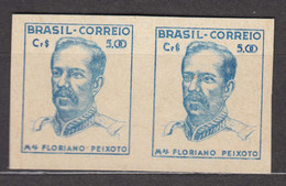 Brasil Brazil, Type Of 1941-1951, Plate Proof Pair On Unwatermarked Heavy Paper, Mint Light Hinged - Ungebraucht