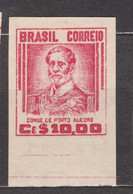 Brasil Brazil, Type Of 1941-1951, Plate Proof Pair On Watermarked Light Paper, Mint Light Hinged - Neufs