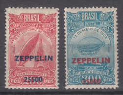 Brazil Brasil 1931 Zeppelin Mi#366-367 Mint Hinged - Ongebruikt