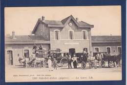 CPA Algérie > Villes > Sidi-bel-Abbès Non Circulé Gare Station Chemin De Fer Attelages - Sidi-bel-Abbes