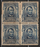 USA 1903 Block Of 4. MNH**/MH* See Description.  Scott No. 304 - Nuevos