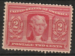 USA 1904 Louisiana Purchase Exh. 2 Cts. Never Hinged. Wmk 191, Perf 12. Scott No. 324 MNH ** Scott Value 65,- - Unused Stamps