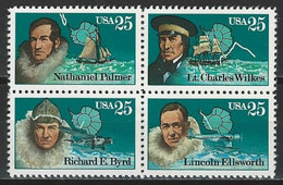 USA 1988 Antarctic Explorers Postfris MNH** Scott No. 2386-2389a - Ungebraucht