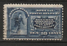 USA 1895 Special Delivery. Line Under 10c, Wmk. 191 Scott No E5 Used - Special Delivery, Registration & Certified