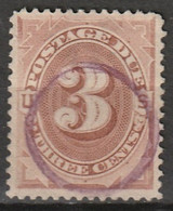 USA 1879 Postage Due 3 Cent. Scott No. J3 - Franqueo