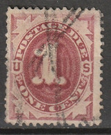 USA 1884 Postage Due 1 Cent. Cancel With Double Lines. Scott No. J15 - Portomarken