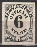 USA 1873 Official Stamps - Post Office Dep., 6 Cents, Very Very Thick Paper, Not-used Scott Nr. O50 - Servizio