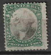 USA 1871 Proprietary Stamps 2 Cts. PRINTED Cancellation! "Jan 1872" RB02 Used - Fiscali