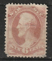 USA 1873 Official Stamps - War Dept. 6 Cent, Scott Nr. O117 Not-used - Dienstmarken