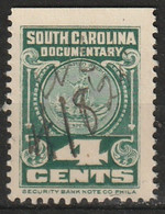 USA South Carolina Documentary 4 Cts - Steuermarken