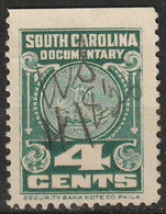 USA South Carolina Documentary 4 Cts - Fiscaux