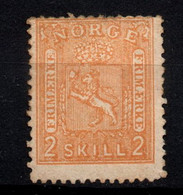 1124 - NORWAY 18671868 - SCOTT#: 12 - USED - 2S. - Unused Stamps