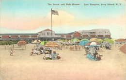 CPA The Beach And Bath Houses-East Hampton Long Island   L2062 - Long Island