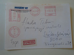 D193937 Hungary Express Cover -EMA Red Meter Freistempel - 1995 MIGÉRT  Budapest - Machine Labels [ATM]