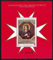 Order Of Malta 1996 Saints And Blessed Of The Order - St. Ubaldesca Stamp SS/Block MNH - Sovrano Militare Ordine Di Malta