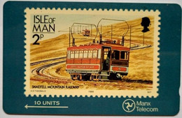 Isle Of Man Manx Telecom 2p  4IOMA  10 Units " Shaefell Mountain Railway " - Isla De Man