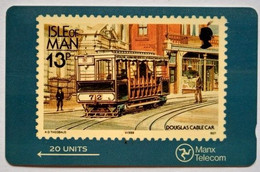 Isle If Man Manx Telecom 13p 4IOMC  20 Units " Douglas Cable Car " - Man (Ile De)