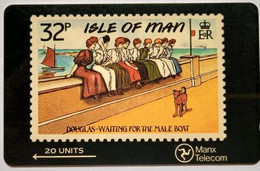 Isle Of Man 32p  6IOMC 20 Units "  Douglas - Waiting For The Male Boat " - Man (Ile De)