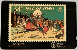 Isle Of Man 34p  6IOMD 30 Units " The Last Toast Rack Home Douglas Parade " - Isola Di Man