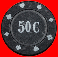 * LARGE DENOMINATION: UNKNOWN CASINO  50 EURO POKER CHIP! LOW START  NO RESERVE! - Casino