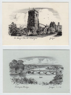 Cymru, Pays De Galles, CARDIGAN, Eglise Sainte Marie + Le Pont. - Cardiganshire