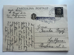 ITALY WWII 1943 Stationary With Stamp St. Rupert Pri Mokronogu  -> Lubiana (No 2056) - Lubiana
