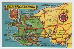 Cymru, Pays De Galles, Carte Du Pembrokeshire. - Pembrokeshire