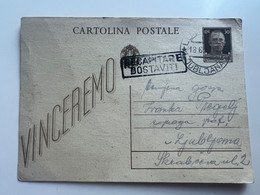 ITALY WWII 1943 Stationary With Stamp Lubiana (No 2059) - Lubiana