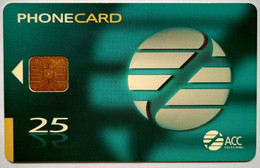 Uk ACC Phonecards 25 Units "  Blue Definitive ( Large Logo )  " - Emissions Entreprises