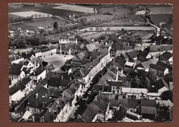 (RECTO / VERSO) LES AIX D' ANGILLON - N° 12388 A - VUE AERIENNE SUR LA PLACE ET GRANDE RUE - CPSM GF - Les Aix-d'Angillon