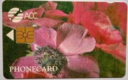 UK  25 Units ACC Phonecard "  Anemone ( Notched ) - Emissions Entreprises