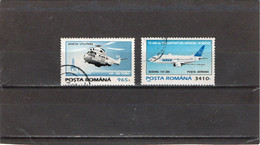 ROUMANIE    1995  Poste Aérienne  Y. T. N° 321  322  Oblitéré - Usado