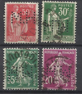 France         N° 190; 280 ; 283  Et 361         Perforés  MH      Oblitérés B/ TB     Voir Scans  Soldes ! ! ! - Usati