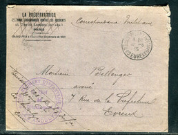 Cachet Militaire Des Andelys Sur Enveloppe En FM Pour Evreux En 1915 - F 116 - Oorlog 1914-18