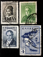 GREECE 1930 4v Centenary Of Independence Used CV£44 - Andere & Zonder Classificatie