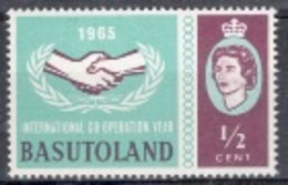 Basutoland 1965 Single Half Cent Stamp From The ICY Set In Mounted Mint - 1965-1966 Autonomia Interna