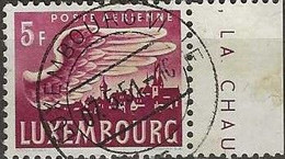 LUXEMBOURG 1946 Air. Bird Wing - 5f. - Purple And Yellow FU - Gebruikt