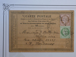 BO 2  FRANCE BELLE LETTRE  1876 ETOILE DE PARIS N° 17 A BORDEAUX + ++AFFRANCH. INTERESSANT++ - 1871-1875 Ceres