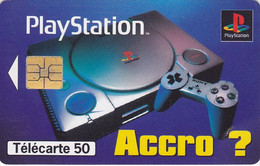 Telecarte Variété - F 705 - Playstation  Accro ? - ( N°ondulé ) - Errors And Oddities