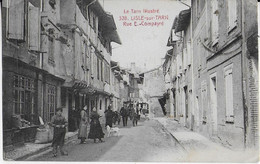 LISLE SUR TARN (Le Tarn Illustré ): La Rue E. Compayré Trés Animée - Lisle Sur Tarn