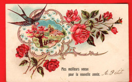 DAG-05 Bonne Année Meilleurs Voeux Pour La Nouvelle Année. Oiseaux Art Moderne, Jugendstil. Dos Simple, Circulé 1904 - Neujahr